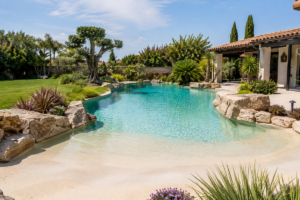Piscine effetto spiaggia: come realizzarle in giardino senza errori